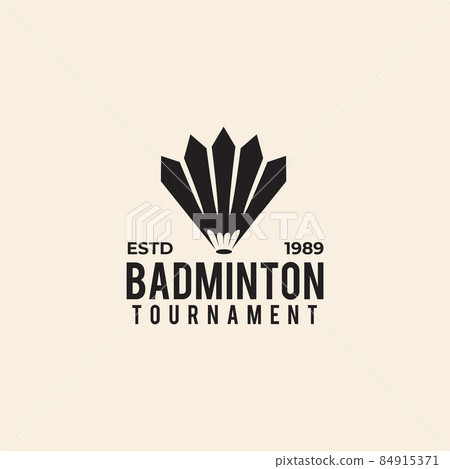 Badminton tournament logo design with shuttlecock icon Badminton tournament logo design with shuttlecock icon 84915371