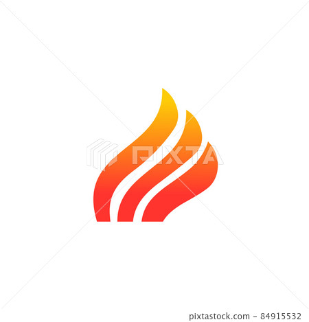 Fire icon symbol logo design-插圖素材 [84915532] - PIXTA圖庫