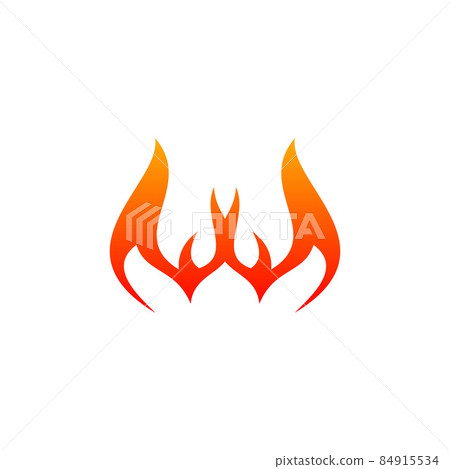 Fire icon symbol logo design - Stock Illustration [84915534] - PIXTA