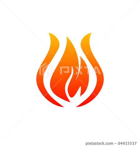 Fire icon symbol logo design - Stock Illustration [84915537] - PIXTA