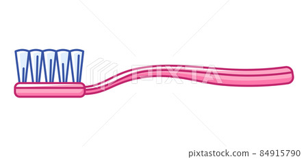 Illustration of toothbrush. Dentistry and health care icon. Stomatology medical item. Illustration of toothbrush. Dentistry and health care icon. Stomatology medical item. 84915790