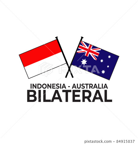 Indonesia Australia Bilateral Relation Country... - Stock Illustration ...