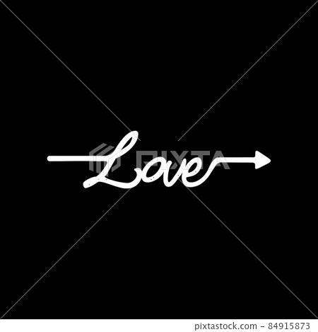 Love word text logo with handwriting style arrow shape logo design Love word text logo with handwriting style arrow shape logo design 84915873