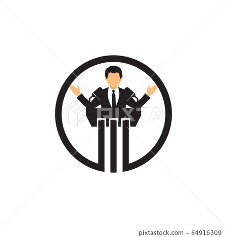 Senator, director of a company, president or leader speaking on the rostrum Senator, director of a company, president or leader speaking on the rostrum 84916309