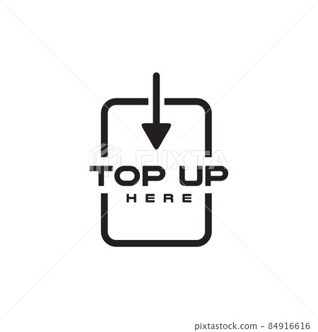 Top Up digital money balance app logo design 84916616