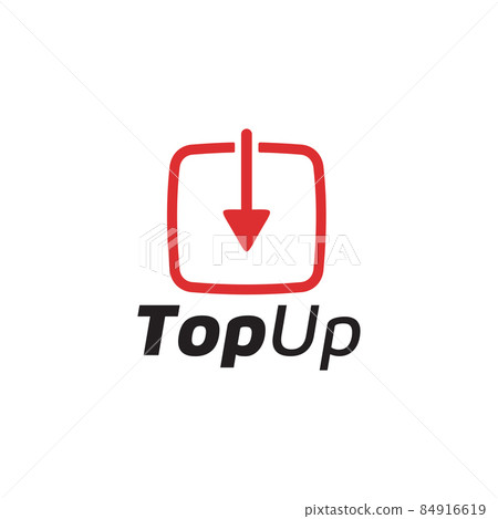 Top Up digital money balance app logo design 84916619