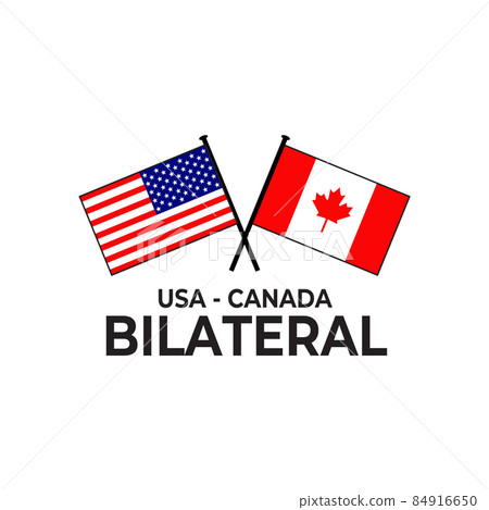 USA Canada bilateral relation country flag icon logo design USA Canada bilateral relation country flag icon logo design 84916650