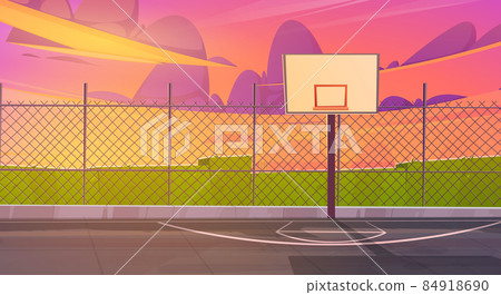 Basketball court, outdoor sports arena field. Basketball court, outdoor sports arena field. 84918690