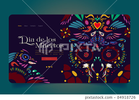 Dia de los Muertos banner, Day of Dead in Mexico Dia de los Muertos banner, Day of Dead in Mexico 84918726