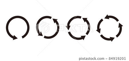 A set of rotating arrow icons. Recycle symbol. - Stock Illustration ...