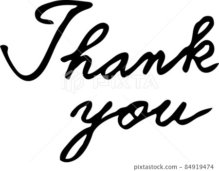 謝謝-字母-草書-英文手寫謝謝 84919474
