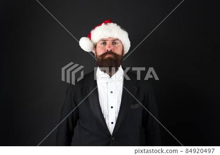 Floss like boss. Santa boss dark background. Christmas 84920497