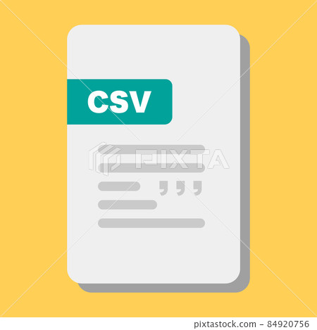 CSV file flat design icon CSV file flat design icon 84920756