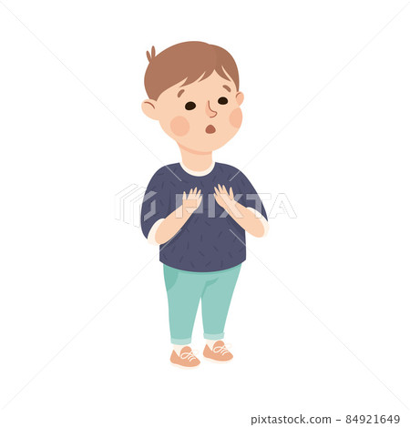 Bullied Boy Suffering from Mockery and Sneer Vector Illustration 84921649