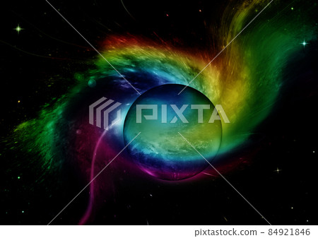 galaxy in a free space. 3D rendering galaxy in a free space. 3D rendering 84921846