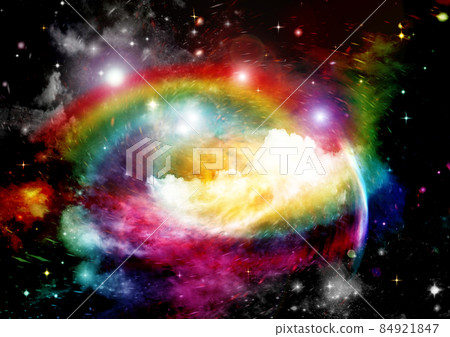 galaxy in a free space. 3D rendering 84921847