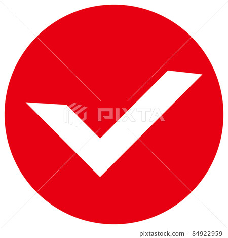 Red checkbox - Stock Illustration [84922959] - PIXTA