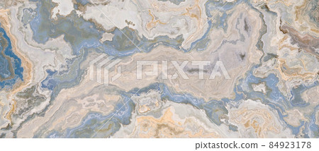 Blue and beige marble background 84923178