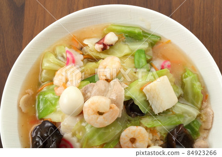 Ankake fried rice bird's-eye view up 84923266