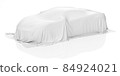 Racing car white covered 84924021