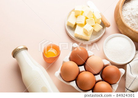 Baking Cooking Cake Ingredients Frame Background Baking Cooking Cake Ingredients Frame Background 84924301