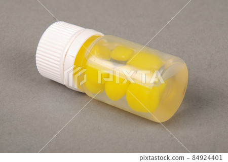 Close up synthetic yellow corn for fishing Close up synthetic yellow corn for fishing 84924401