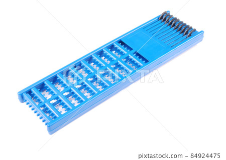 Plastic and affordable utensil for storing your fishing rigs hooks 84924475