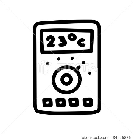 underfloor heating thermostat line vector doodle simple icon underfloor heating thermostat line vector doodle simple icon 84926826