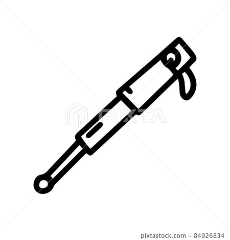 telescopic baton line vector doodle simple icon 84926834