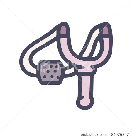 feed slingshot color vector doodle simple icon feed slingshot color vector doodle simple icon 84926837