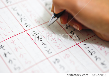 Hands of people practicing writing Hands of people practicing writing 84927035