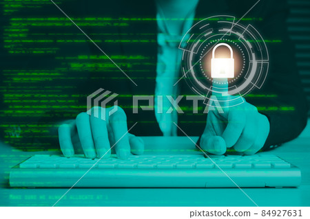 Hacker hand using keyboard typing bad data into laptop computer online system and spreading to global stolen personal information, fingerprint.... Hacker hand using keyboard typing bad data into laptop computer online system and spreading to global stolen personal information, fingerprint.... 84927631