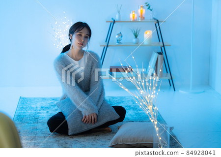 Female night living room Female night living room 84928041