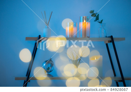 Living room interior at night Living room interior at night 84928087