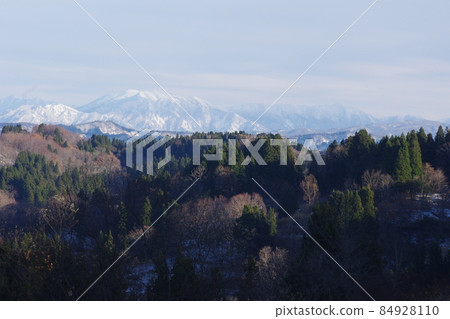 Beautiful Hoshitoge rice terraces and Mt. Hakkai Beautiful Hoshitoge rice terraces and Mt. Hakkai 84928110