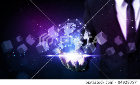 Metaverse world virtual reality technology concept. Internet of things (IoT) Metaverse world virtual reality technology concept. Internet of things (IoT) 84929357