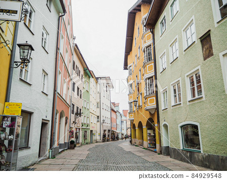 Germany Winter fashionable Füssen cityscape Germany Winter fashionable Füssen cityscape 84929548