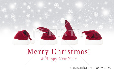 Set of Santa hats. Isolated on white background. 84930060