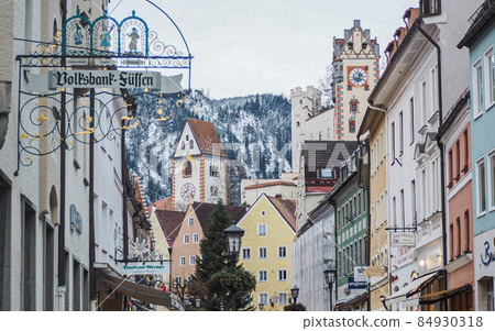 Germany Winter fashionable Füssen cityscape 84930318