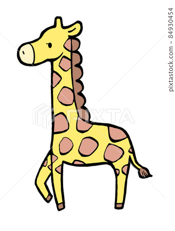 Giraffe hand-drawn illustration 84930454
