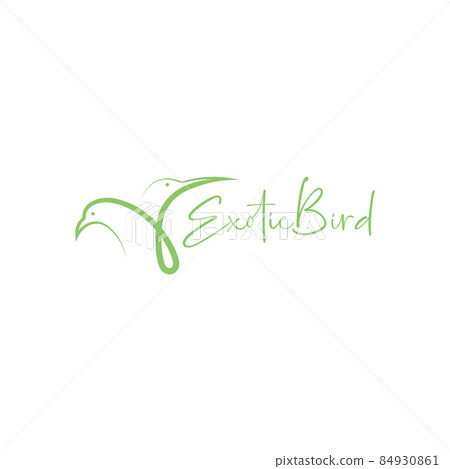 modern shape bird exotic beauty line logo symbol icon vector graphic design illustration idea creative 84930861
