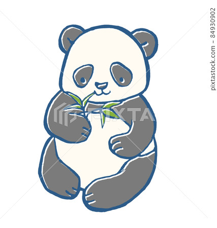 熊貓的手繪插圖 84930902