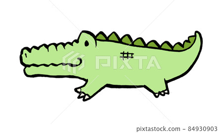 鱷魚手繪插圖 84930903