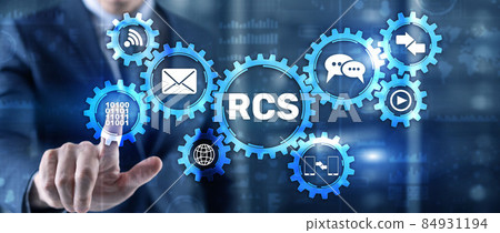 RCS. Rich Communication Services. Communication protocol between mobile telephone RCS. Rich Communication Services. Communication protocol between mobile telephone 84931194