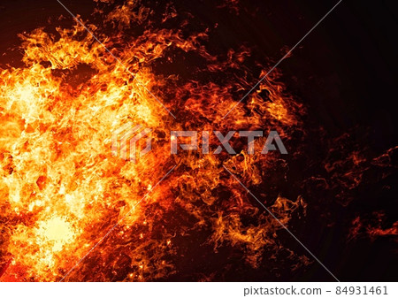 Illustration of burning fire 84931461