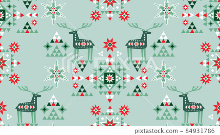 Christmas deer pattern 15 84931786
