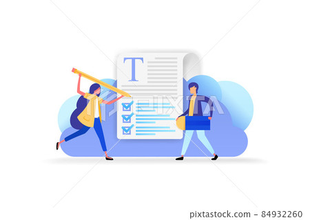fill out surveys and examinations. choose answers and questions. choice application checkbox list of tasks. vector illustration concept for, landing page, web, ui, banner, poster, template, background fill out surveys and examinations. choose answers and questions. choice application checkbox list of tasks. vector illustration concept for, landing page, web, ui, banner, poster, template, background 84932260