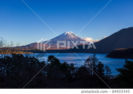 Mt. Fuji from Lake Motosu, Minobu Town, Yamanashi Prefecture 84933345