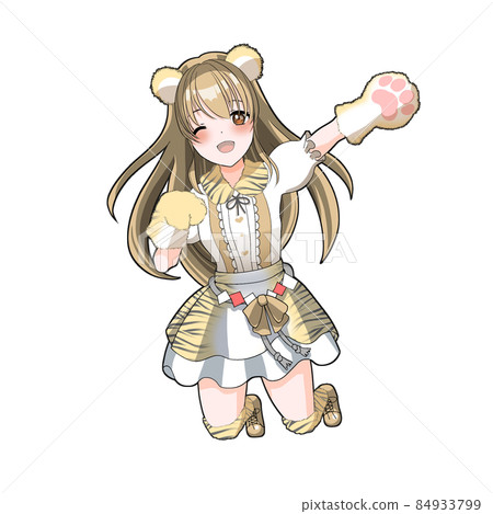 Long-haired idol in charge of mocha of tiger cosplay celebrating the year of the tiger 84933799
