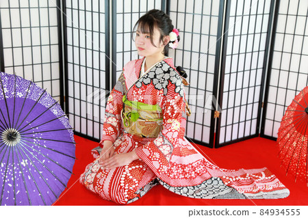 Adult pre-shooting adult furisode studio shooting portrait Adult pre-shooting adult furisode studio shooting portrait 84934555